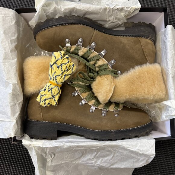 JCrew Women's Suede Shearling-Lined Winter Boots Size 10 - Picture 7 of 7